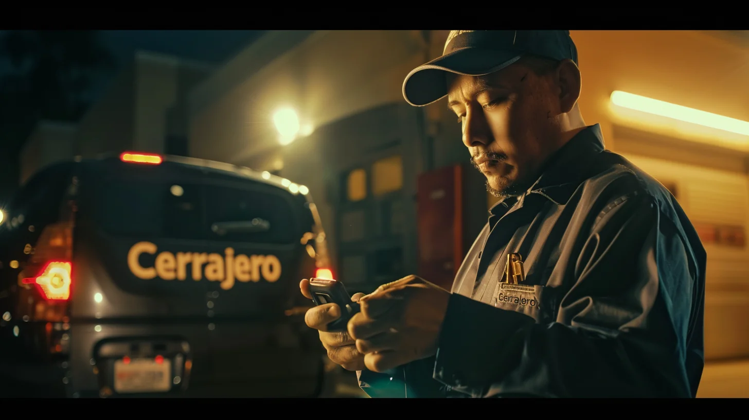 Técnico cerrajero profesional brindando servicio experto de llaves automotrices en Fort Worth